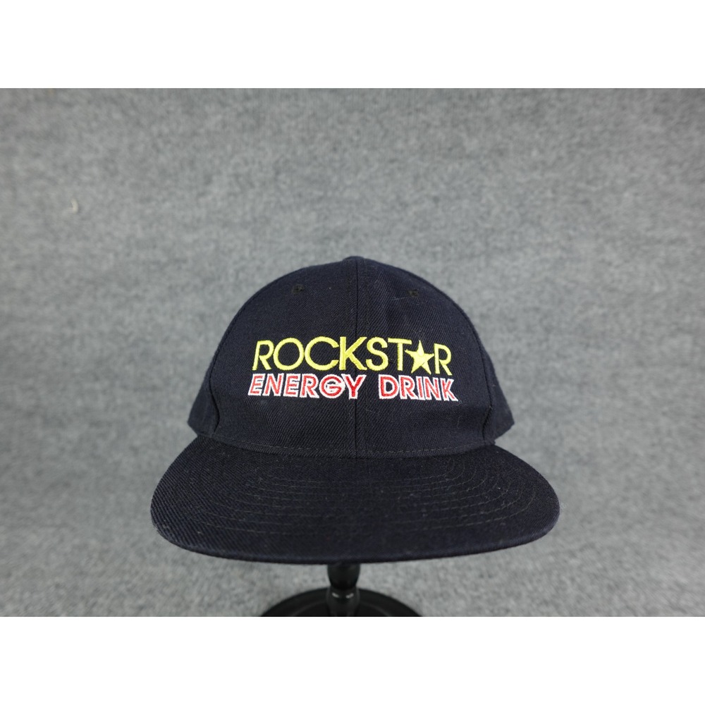 Rockstar Energy Drink Black Snapback Hat Embroidered‎ Logo Adjustable